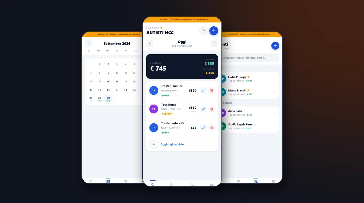 App per Autisti NCC – anteprima del progetto